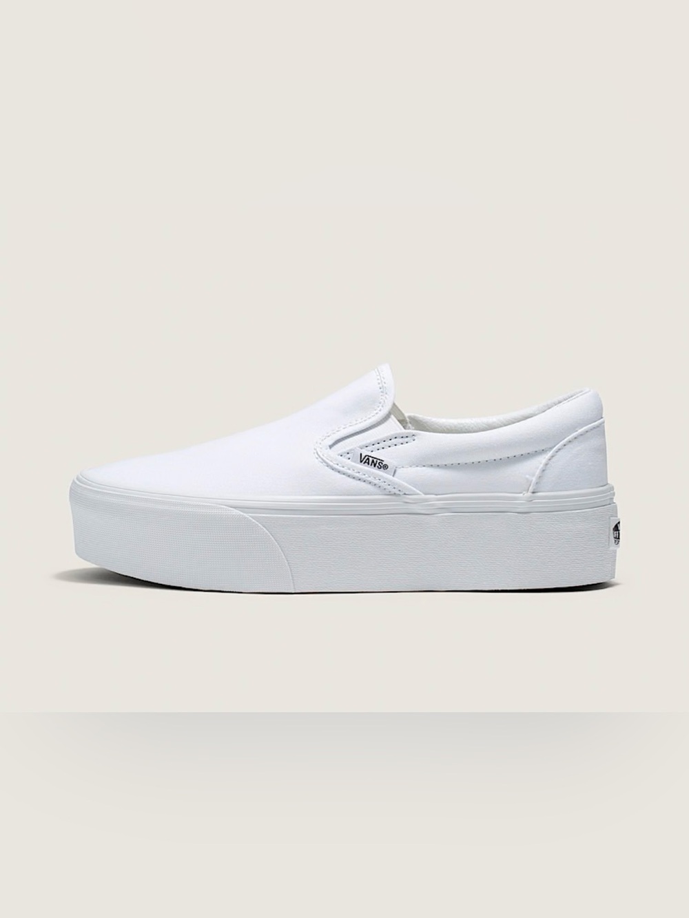 Vans Classic Slip-On Platform Shoe in True White Women’s Size 8.5